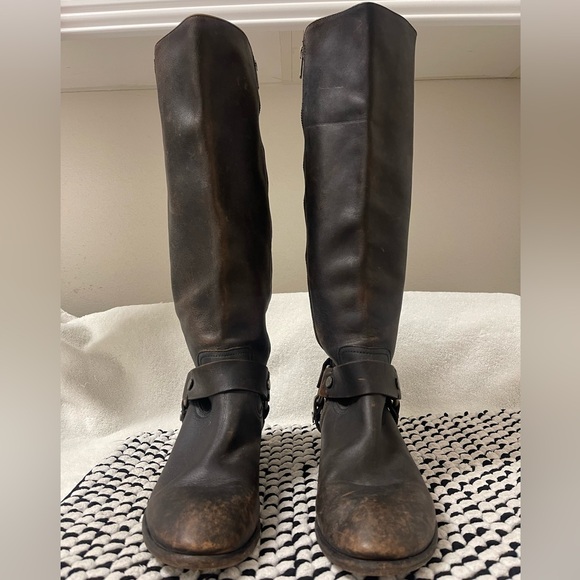 Frye Shoes - Frye Women's Black and Brown Heeled Boots